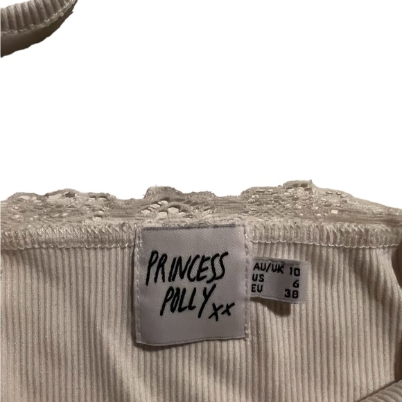 Princess Poly White Cropped Tank - Picture 2 of 2